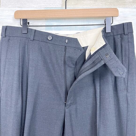 Brooks Brothers 346 Stretch Wool Suit Gray 3 Button Mens 41L Jacket 36R Pants - Picture 11 of 15